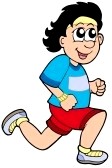Sportsman : Cartoon running man - vector illustration. Vector