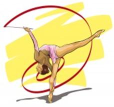 Gymnast : graceful gymnast Olympic sport  (Vector Illustratio)